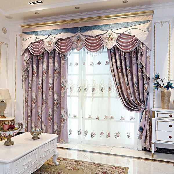 

curtain & drapes upscale chenille jacquard european-style living room curtains for bedroom luxury valance