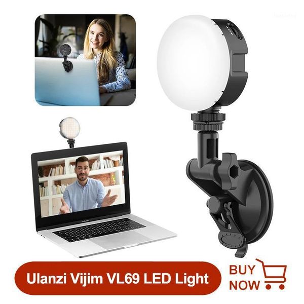 

flash heads ulanzi vijim vl69 soft light 2500k-6500k adjustable led video with suction cup diffuser online meeting lapkit1