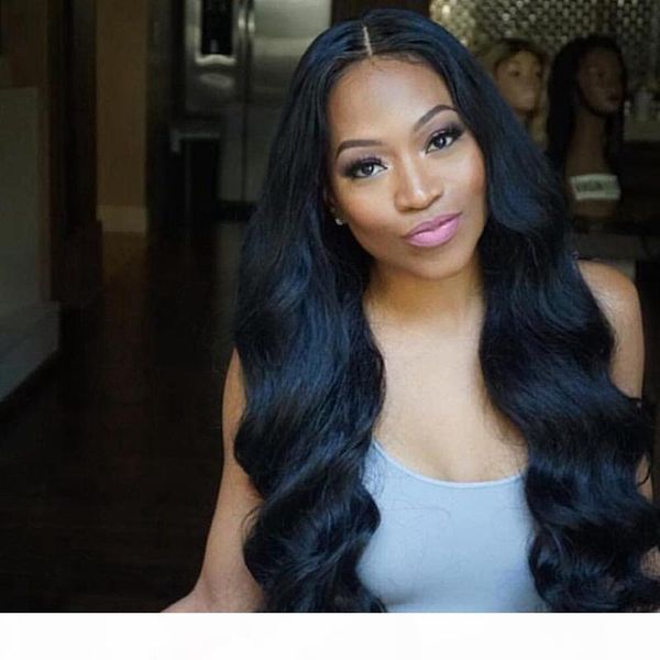 

brazilian hair body wave wigs silk glueless full lace wigs baby hair natural hairline silk full lace wig, Black;brown