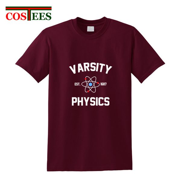 

sport varsity physics t shirt men 2018 summer basic tee cotton short sleeve o-neck letter print normal tshirt personalized man t-shirt