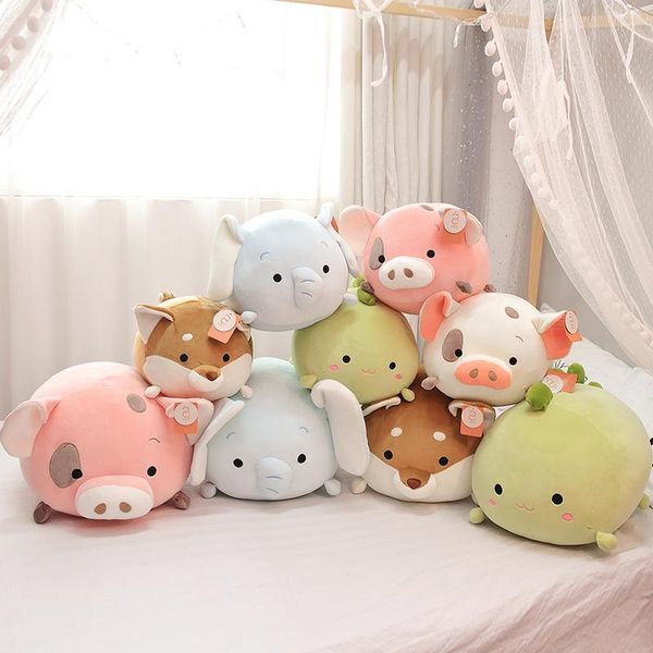 

cute plush animals with ball shape stuffed soft fat dinosaur shiba inu dog pig elephant toy throw pillow kids toys gift for wmtxyk mywjqq