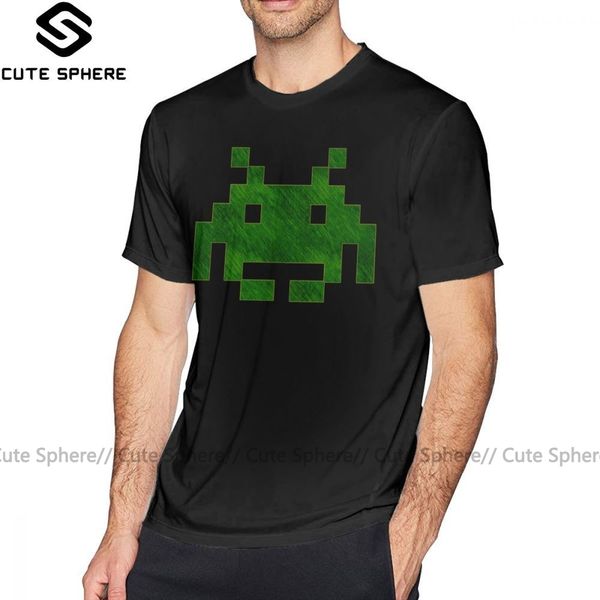 

sport space invaders t shirt geek space invaders green denim t-shirt graphic oversize tee shirt funny short sleeve casual man tshirt
