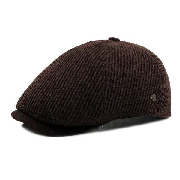 

2019 autumn winter corduroy warm caps berets flat hats cabbie driver berets for men caps wmttey yyysports, Black;white