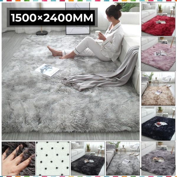 

150x240cm more large size tie-dye art carpet more soft floor bedroom mat gradient color fluffy area rug living room carpet