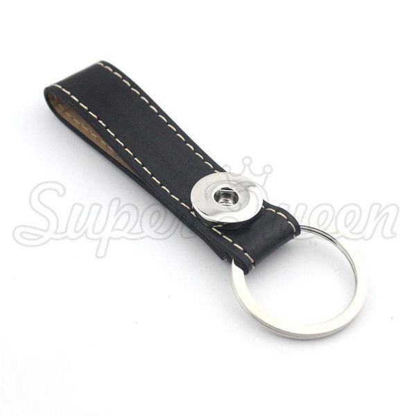 

4 colors 2016 genuine leather1 button 18mm snap button keychain women's fashion diy jewelry men's keyring k235 one direction q bby, Silver