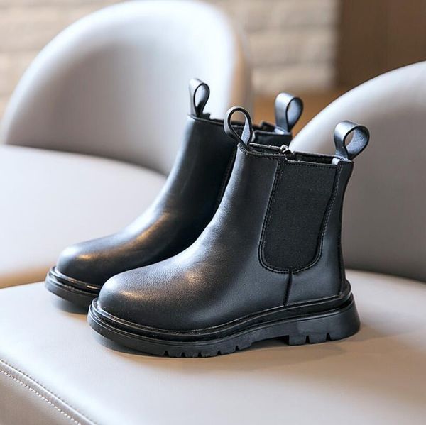 

children snow boots autumn winter short martin boots boys shoes fashion leather soft girls boots sport running shoes wmtaaa xhlove, Black