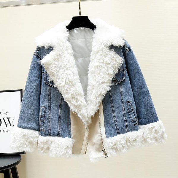 

boutique женская одежда 2020 корейский стиль модный пальто девушка ягненка шерстяные шерстяные приспособленные воротник batwing рукав хлопок, Black