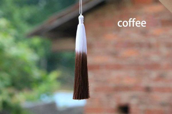 

12pcs lot gradient color silk fringe tassel trim decorative sewing bang pendant tassels for curtains home decoration accessories h qylarf