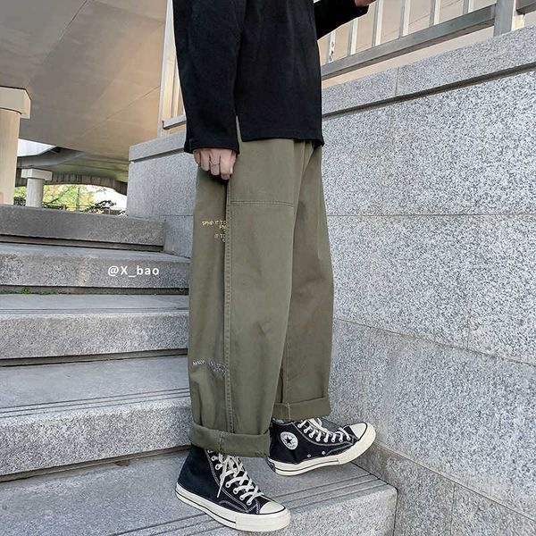 

men's trendy overalls casual pants for students, Black