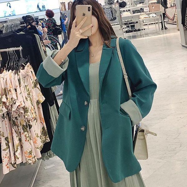 

elegant single breasted women blazer jackets casual female suits coat 2019 style blasers outwear femme1, White;black