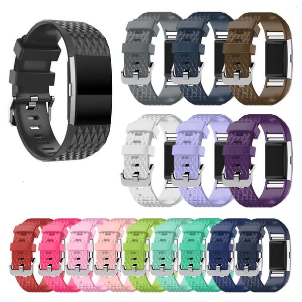 

suitable for fitbit charge 2 watch strap diamond smart bracelet silicone replacement wristb