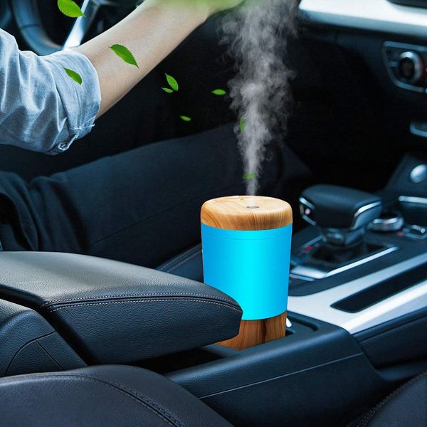 

car diffuser essential oil humidifier, usb plug in car essential oil diffuser, mini portable aromatherapy cup holder car humidifiers