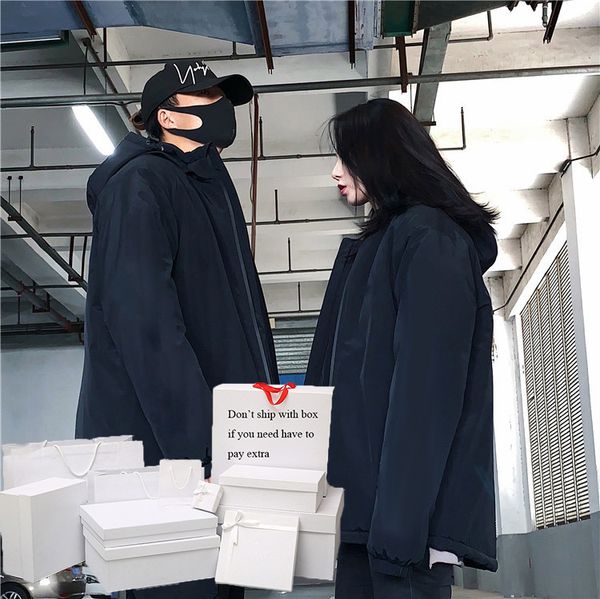 

men & women down jackets parkas autumn winter cotton-padded outerwear womens coats hooded jackets letter pattern mens, Black;brown