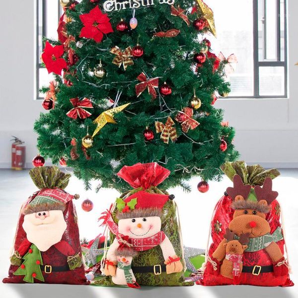 

christmas decorations merry gift bags santa claus xmas tree packing happy year candy navidad bag a308311