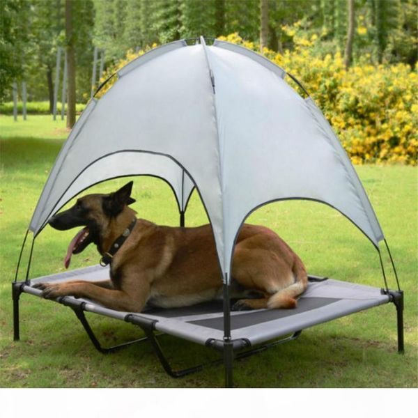 

pet bed тентованные портативный dog camp палатка поднятый кровать собаки с вс навес-двухслойная палатка для лагеря собаки кошки открытый кем