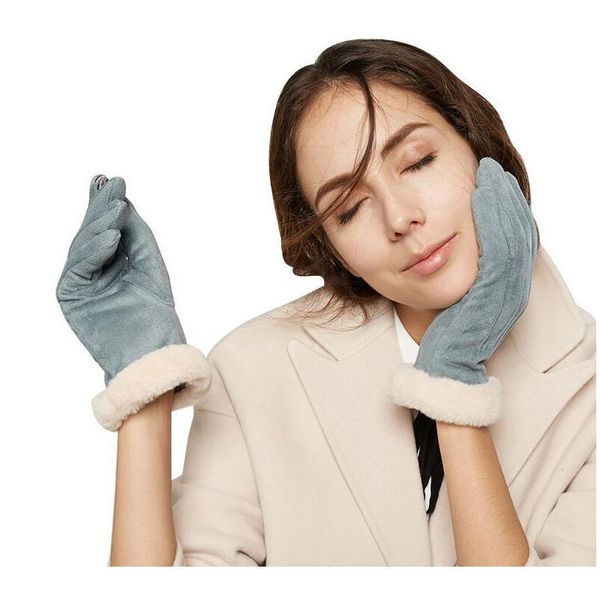

winter gloves thickening keep warm student touch screen glove guantes invierno mujer handschoenen luvas modis 2019 drop sqcich, Black