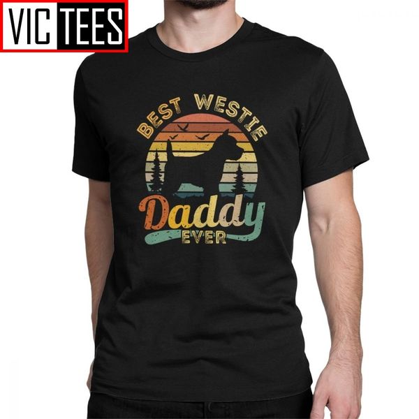 

men's west highland white terrier daddy ever vintage westie t shirts fun t shirt dog lover tee sport hooded sweatshirt hoodie