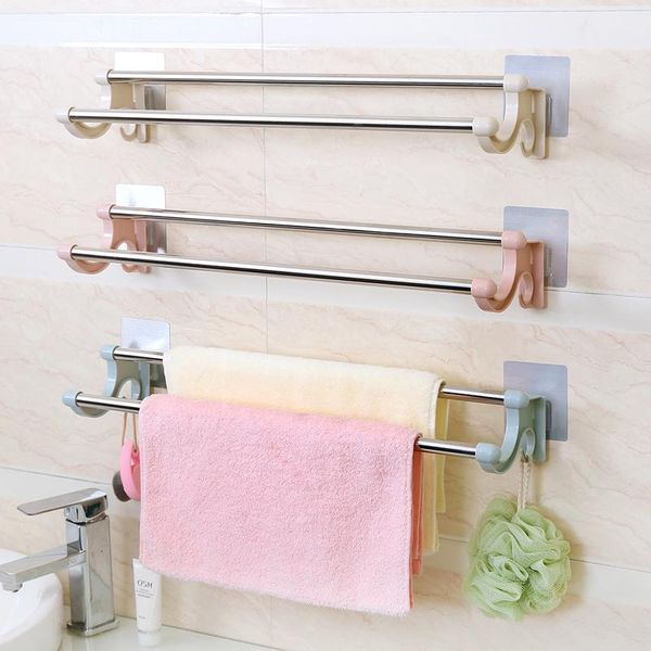 

storage rack hardware for strong layer punch towel debris paste dual bathroom banheiro holder hook suction toilet kitchen bbybkv