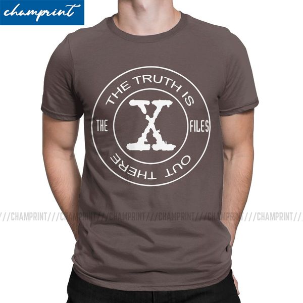 

sport men's t-shirt the x-files the truth is out there funny tees scully mulder ufo aliens tv t shirt crewneck clothes adult