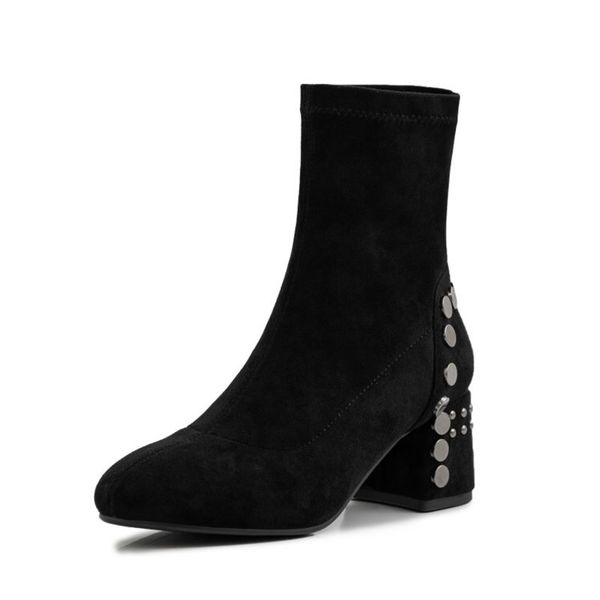 

2020 new heels thick women's on knee are thin spring and only 34-43 boots nc79, Black