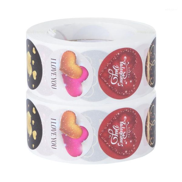 

gift wrap 2 rolls valentine's day label sticker bouquet decorative decal1