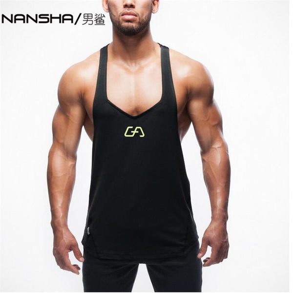 

wholesale- new yms mens tank stringer bodybuilding equipment fitness men' gyms tanks clothes1, White;black