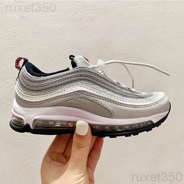 

new air cushion leather and mesh children breathable outdoor sneakers og tpu built in air kids outdoors cushioning athletic shoe htt6n, Black