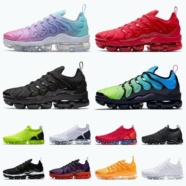 

mens running shoes size 13 tn plus pastel mix color women sneakers triple red black aurora green fly tns knit trainers, White;red