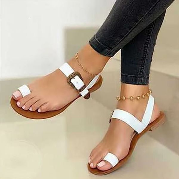 

women clip toe sandals casual buckle strap ladies fashion plus size shoes summer beach flats footwear new flip flop 2021 1 g3f6, Black
