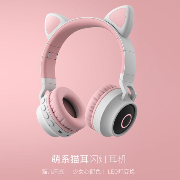 

net red cartoon girls cat ear wirels bluetooth headset game live