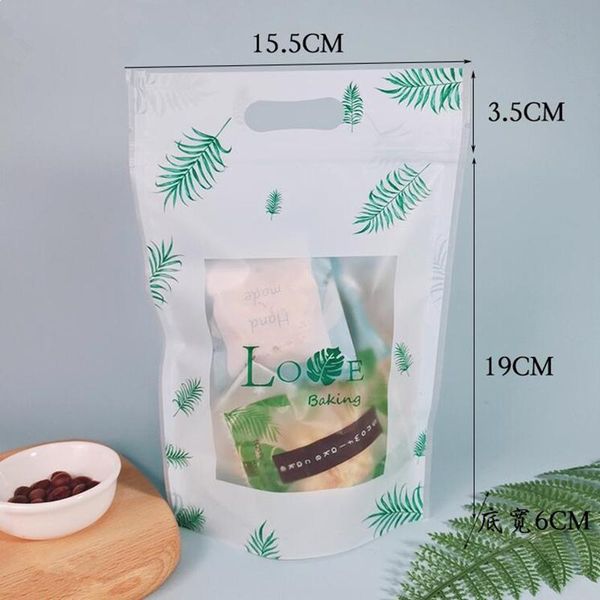 

lbsisi life 50pcs christmas candy cookie gift zip lock plastic packaging bags hand hold biscuits package wedding favor bag wmtfcz