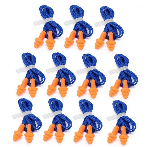 

party favor 10pairs waterproof soft ear plugs silicone corded reusable swimming protective noise reduction earplugs for sleeping1