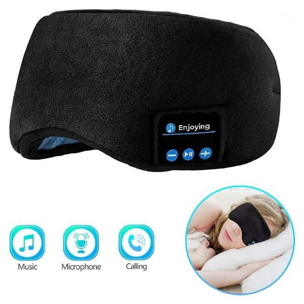 

portable travel music headphone bluetooth 5.0 sleeping eye cover travel music headphone wireless eye shades1