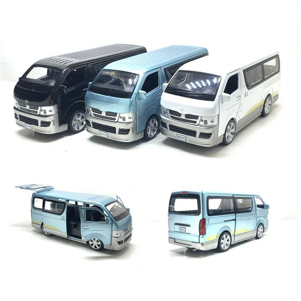 

vehicle 1/32 toyota hiace alloy simulation sound mpv and light metal gifts wagon toy car model