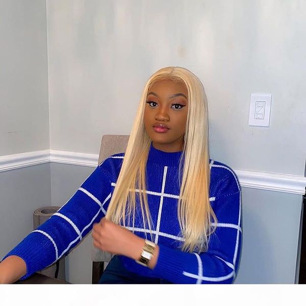 

#613 blonde remy brazilian human hair full lace wigs 100% glueless lace front wigs with baby hair 9a brazilian straight wigs, Black;brown