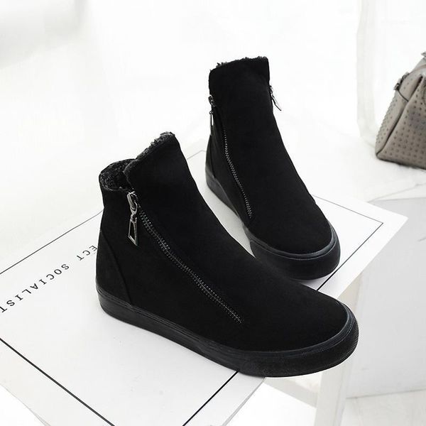 

boots 2021 winter shoes women snow warm plush for cold fashion women's ladies brand ankle botas m1-1101, Black