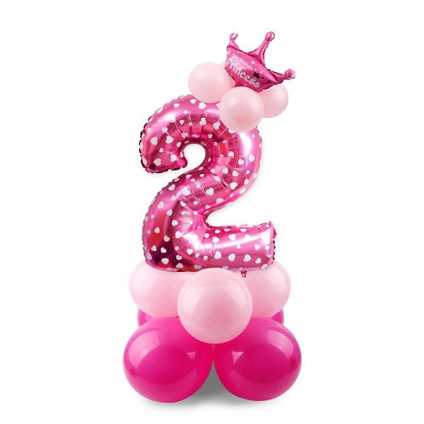 

qifu 17pcs number air baloon birthday balloons birthday party decorations kids foil ballon figures baloon balls babyshower bbyatq