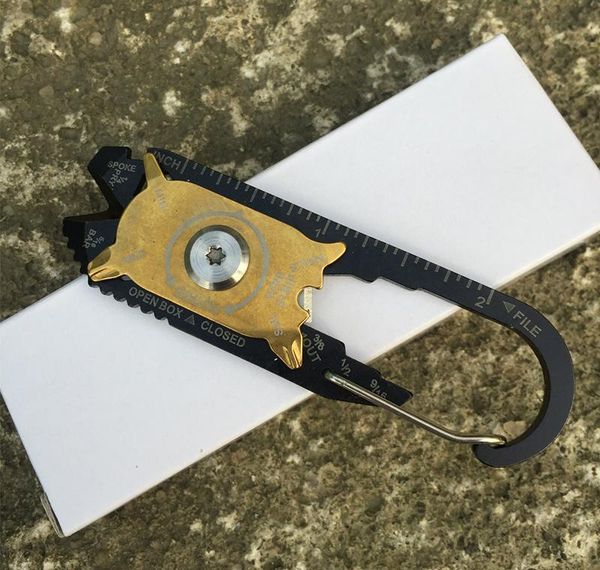 

20 in 1 outdoor portable multifunctional edc tool camping screwdriver wrench compact keychain blade file wire strippe wmtqjr jjxh