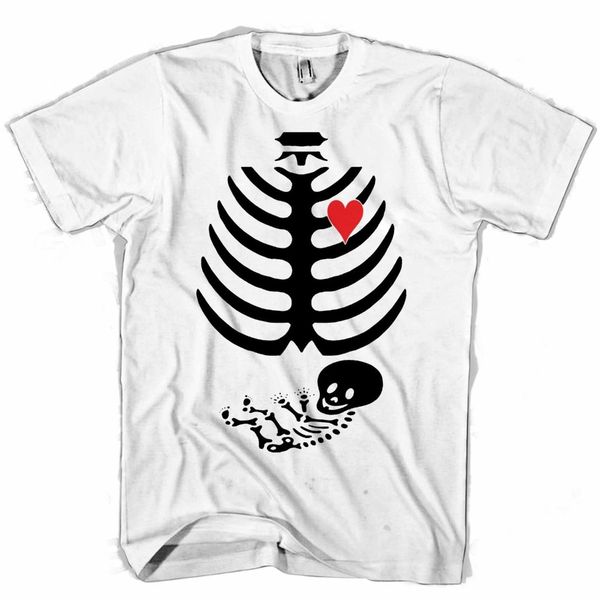 

pregnant baby skeleton rib cage men's ew summer fashion o neck hip hop short sleeve printed sport hooded sweatshirt hoodie men t shirt