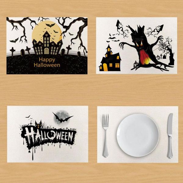 

table napkin pumpkin halloween linen napkins towel placemat mat servilletas onderzetters posavasos