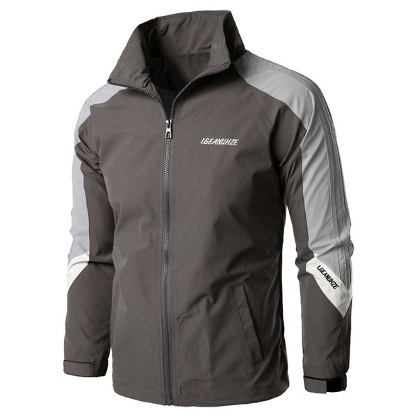 

2021 new men jacket thin slim long sleeve jackets windbreaker male outwear brand clothing casual streetwear plus size 5xl o9f3, Black