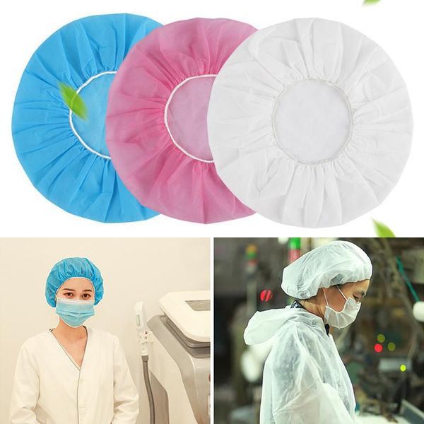 

shower caps 10pcs disposable non woven fabric permanent makeup hair net sterile hat salon spa head cover eyebrow tattooing catering