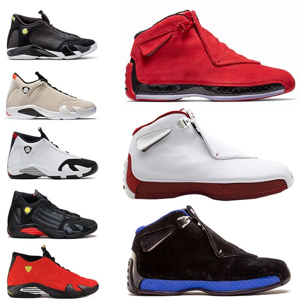 

shoes 18s basketball high suede 14s quality jumpman toro og asg black white red black royal dmp thunder mens designer trainers shoes 13