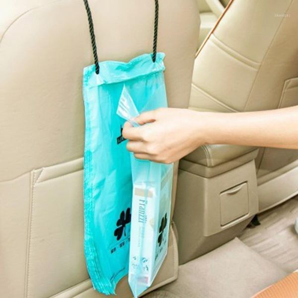 

50pcs car trash bag hanging car vomit bags, resealable plastic kitchen garbage bags1