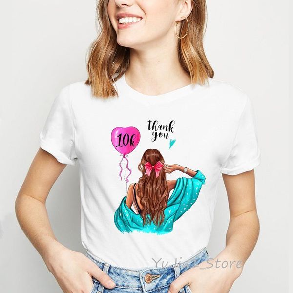 

розовый loveheart balloon girl print vogue t рубашка женщины симпатичные топы tee рубашка femme camisetas mujer графический одежда tumblr 90, White
