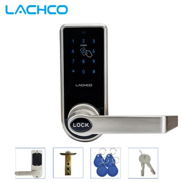 

electronic door lock touch screen password, 4 cards, digital code keyless latch bolt smart door lock smart home l16073bs
