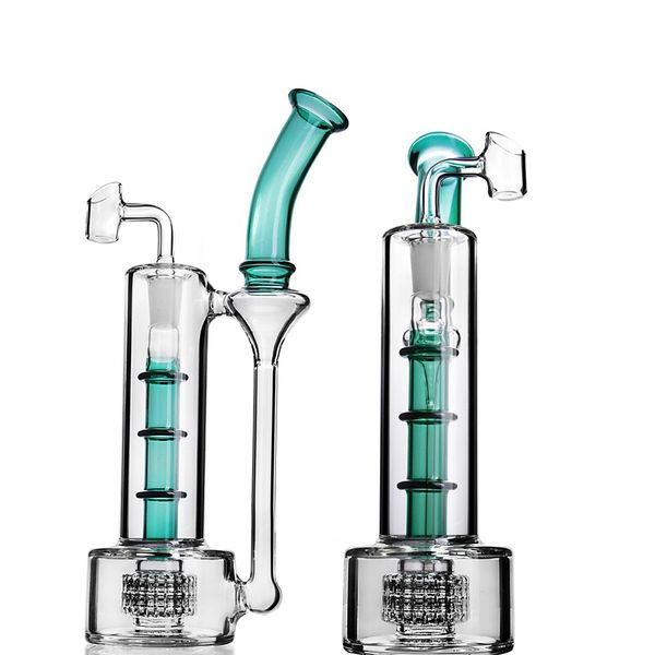 Bambus-Perc-Wasserpfeifen, Glas-Bubbler, Recycler, Bohrinsel, dicke Gläser, Wasserbongs, Dab-Rigs, berauschende Wasserpfeifen, Chicha mit 14-mm-Banger