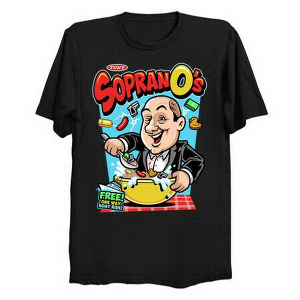 

tony soprano's cereal the sopranos drama series funny black t-shirt s-3xl summer o-neck tee shirt sport hooded sweatshirt hoodie
