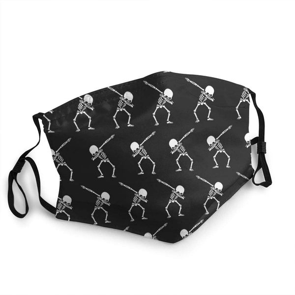 

dabbing skull skeleton funny pattern black mask face mouth cover bandanas for dust anti-haze balaclavas out doors festivals sports washable