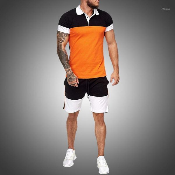 

men's tracksuits men's tracksuit casual 2021 cotton short-sleeved t-shirt+shorts 2 pcs jogger sets men summer sweat suits male1, Gray